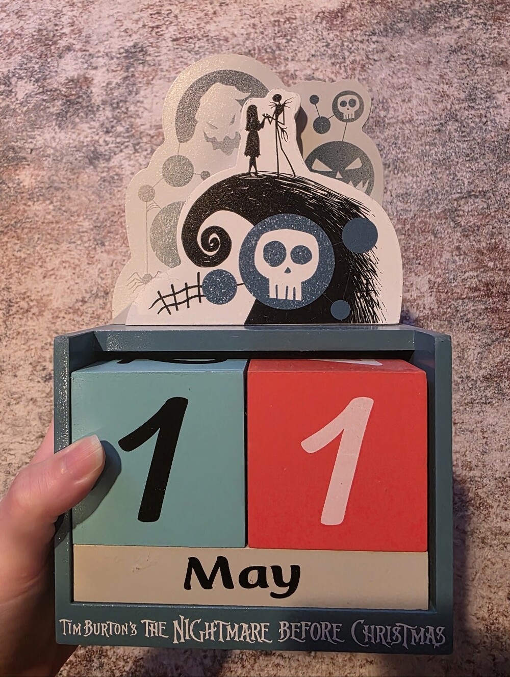 Disney The Nightmare Before Christmas Wooden Block Calender (Read Caption)
